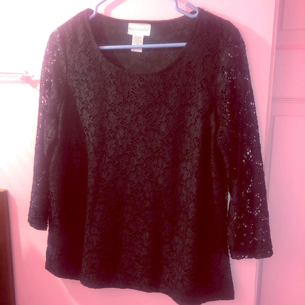 3/4 Sleeve Lace Top